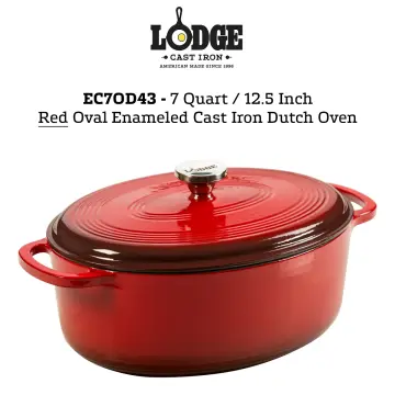 Crock Pot Artisan 2-Tone Cast Iron Oval 6.6L Dutch Oven (Teal)