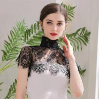 Wholesale Women Cotton Lace Fake Collar Blouse Vintage Detachable Collar Men Women Shirt False Tie Lapel Blouse Галстук Женский