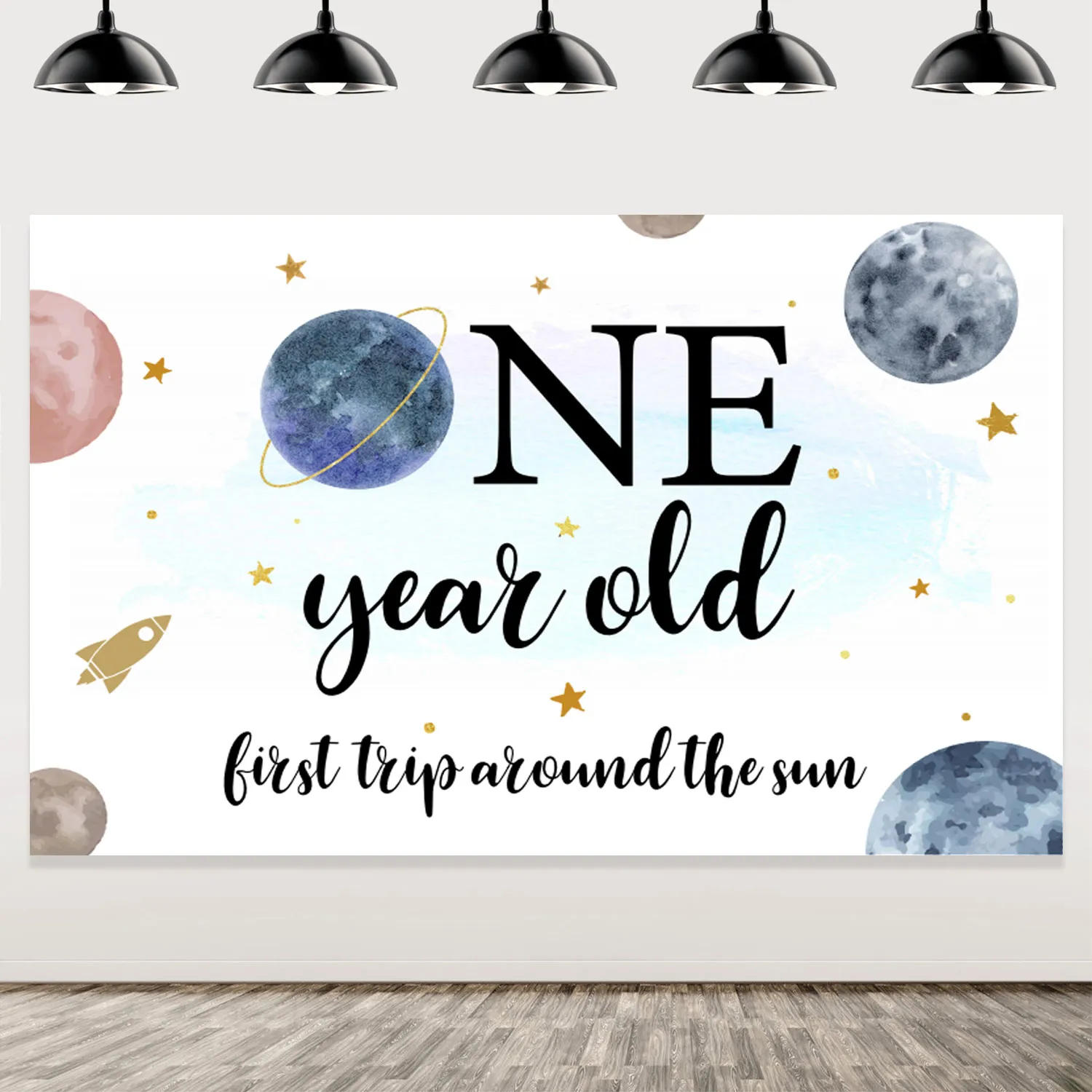 JOLLYBOOM Space Theme 1st Birthday Background Decorations First Trip Around  The Sun Backdrop Photo Background for Boys First Birthday Party Decor  Supplies | Lazada PH