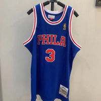 เสื้อเจอร์ซี่อัลเลนไอเวอร์สัน Nbaกางเกงขายาว76ers หมายเลข3อัลเลนไอเวอร์สัน96-97ฤดูย้อนยุค Mn หนาแน่นปักชุดบาสเก็ตบอลชุดบาสเก็ตบอล