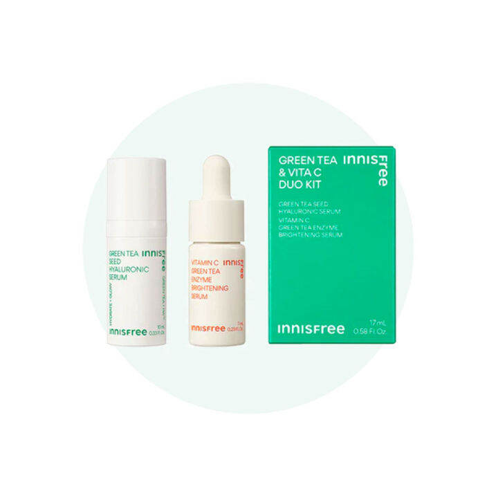 [INNISFREE] Vitamin C Green Tea Enzyme Duo Kit Skincare SET | Lazada