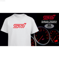 2023 NEW Street Fashion Racing Sports T-shirt [white] [subaru Sti] Round Neck fashion