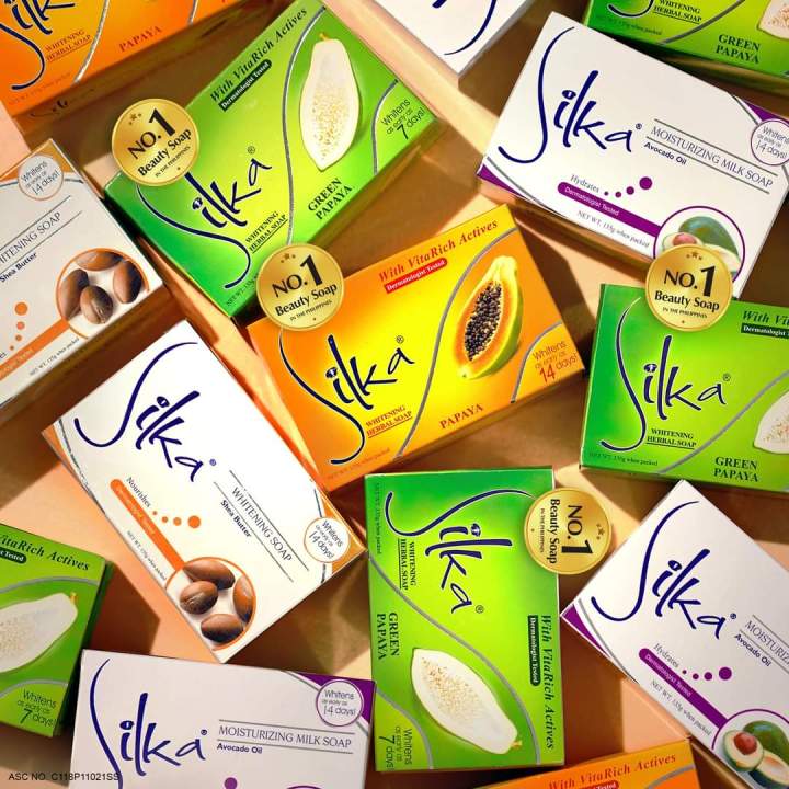 สบู่มะละกอ-เขียว-ขนาด-65-135-กรัม-silka-whitening-herbal-soap-green-papaya