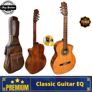 Trả góp 0%Đàn guitar classic dáng khuyết có EQ MET B12 DC250JX size lớn Gỗ