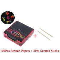 100PCS Rainbow Scratch Art Mini Notes With Wooden Stylus Scraping Drawing Toys Arts And Crafts Girls Stocking Stuffers Art ZXH