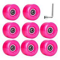 8 Pieces 58X32mm Four Roller Skating Wheels with ABEC-9 Bearings, Durable and Wear-Resistant