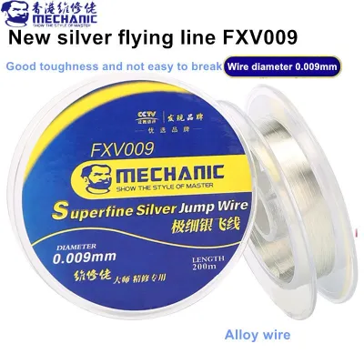 MECHANIC Solder Wire FXV009 0.009mm Ultra Fine Silver Jumper Fingerprint Repair Motherboard Soldering Precision Copper Wire