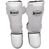 Windy shin guards SGL-10 White Genuine leather  ( S,M,L,XL ) Training MMA K1 สนับแข้งวินดี้ สปอร์ต สีขาว ทำจากหนังแท้ สำหรับเทรนเนอร์