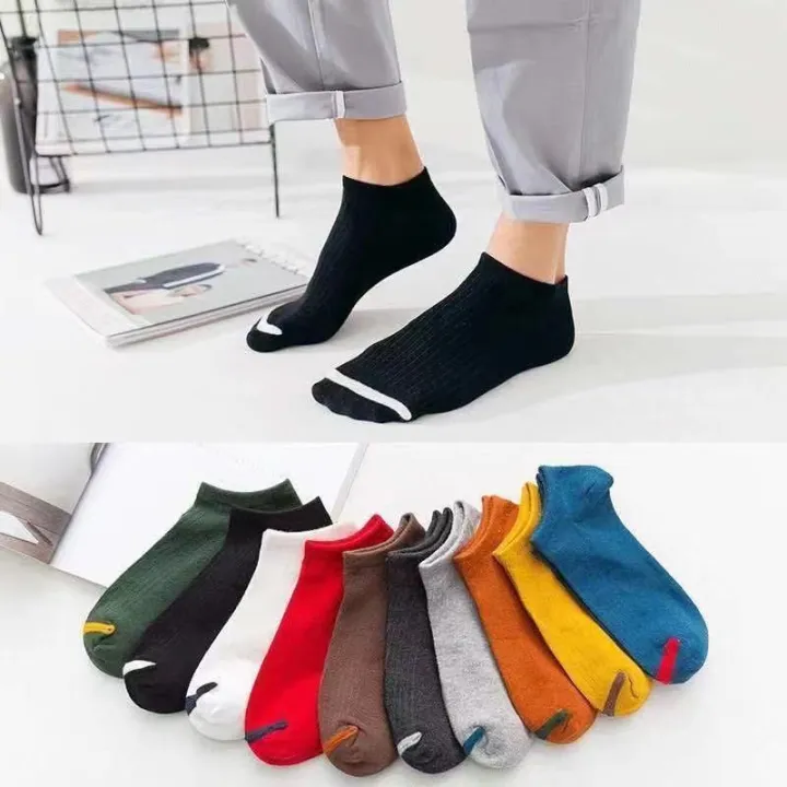 Men's simple solid color socks (ten pairs installed) | Lazada PH