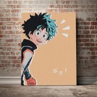 ตัวละครผนังศิลปะ Izuku Midoriya Deku BNHA อะนิเมะผ้าใบจิตรกรรม HD พิมพ์ที่ทันสมัยโปสเตอร์ Modular รูปภาพ