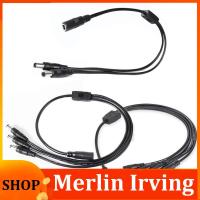 Merlin Irving Shop 20awg 5A 1 DC Female To 2/3/4 Male Splitter plug 5.5x2.5mm Power supply Cord adapter Connector Cable for LED Strip CCTV Camera