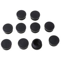 10 Pcs Furniture Finishing Feet Protectors Pads Round Plastic Plug Black End Cap For Metal Tubing Fences Furnitures