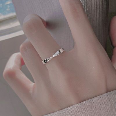 [COD] ring womens light luxury niche opening index finger simple design sense high-end plain fashion