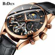 BIDEN Cao Cấp Hàng đầu nam Tourbillon Chống Nước Cơ Khí Tự Động Đồng Hồ