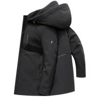 [COD] Mens duck down jacket short style 2021 new winter black mens thickened business lightweight trendy brand