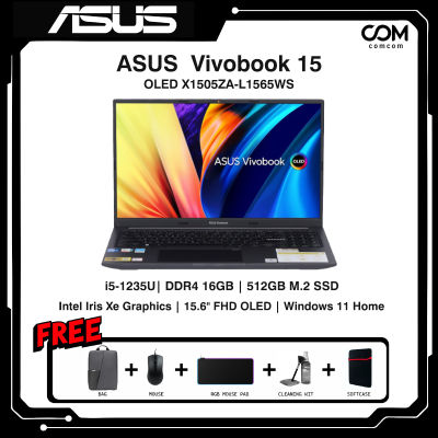 NOTEBOOK (โน้ตบุ๊ค) ASUS VIVOBOOK 15 OLED X1505ZA-L1565WS (INDIE BLACK) BY COMCOM