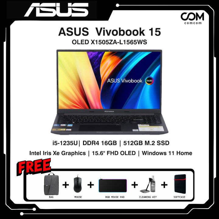 notebook-โน้ตบุ๊ค-asus-vivobook-15-oled-x1505za-l1565ws-indie-black-by-comcom