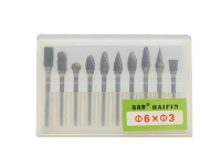 หัวเจียรคาร์ไบด์ (Carbide Rotary Burrs) แบบชุดรวม (All Set) ก้าน 3 มิล โต 6 มิล แบบกัดละเอียด กัดหยาบ (Rough) ชุด 10 ชิ้น สำหรับเจียรงานโลหะ ไม้เนื้อแข็ง