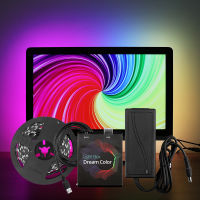 WS2812B USB LED Strip light 5050 RGB 1M 2M 3M 4M 5M Dream Color Ambient Light Kit For HD Desktop PC Screen Background lighting