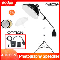 Godox 200Ws Studio Strobe Flash Light Kit Top lights Kit Photographic Lighting - Strobes + Light Stands + Triggers + 80cm Octangon Softbox ForStudio Portrait Shoot