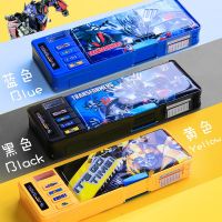 พร้อมส่ง กล่องดินสอ TRANSFORMERS กล่องดินสอ เปิด 2 ด้าน พร้อมกบเหลาดินสอ t