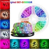 △ LED Strip Lights 5M RGB 5050 150SMD Flexible Ribbon Tape Diode DC 12V Decoration BackLight Lamp Night Bedroom Atmosphere