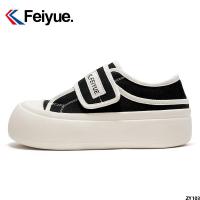 แบบลำลอง Feiyue รองเท้าผู้หญิงรองเท้าผ้าใบระบายอากาศเมจิกสามารถวางได้สำหรับผู้หญิงพื้นรองเท้าหนาที่มีมูลค่าสูงสำหรับฤดูร้อน ก้าวกระโดด