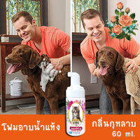 ีฉีกกฎอาบน้ำแมว!! มูสโฟมอาบน้ำแห้ง กลิ่นกุหลาบ 60 ml หอมไปทั้งตัว ขนฟูนุ่มน่ากอด สะอาดไม่ต้องใช้น้ำสักหยด นวัตกรรมใหม่ที่แมวชอบใจ