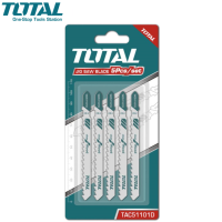 TOTAL ใบเลื่อยจิ๊กซอ ตัดไม้ สำหรับงานละเอียด (ความยาวฟัน 75 มม.) - 1 แพ็คละ 5 ใบ ( Jig Saw Blade ) รุ่น TAC51101D