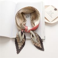 【CW】 2022 Silk Crinkle Scarf Print Design Neckerchief Bandana Female Hair Hand  Wrist Foulard Tie Hijab Echarpe