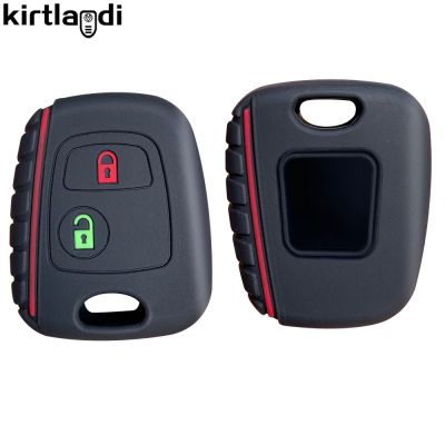 สำหรับ C3 C1 C2ของ Citroen เคส206สำหรับกุญแจสำหรับ406 107 Peugeot 207 307พวงกุญแจรถซิลิโคนปิกัสโซ่