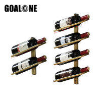 GOALONE Creative Iron ชั้นวางไวน์ติดผนัง24ที่วางขวดไวน์สไตล์โมเดิร์นแชมเปญเก็บ Goblet สำหรับ Home Bar