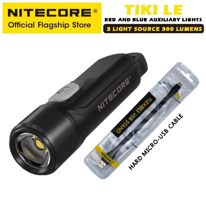 nitecore-tiki-พวงกุญแจไฟฉาย-edc-หลายแสง-ชาร์จ-usb-แบบพกพา-สําหรับตั้งแคมป์-apc-uv-mini