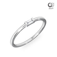 Zilvy Minimal Ring Luksamee - แหวนวงหญิงเพชรแท้ เพชรน้ำร้อย  0.05 กะรัต (GR795)