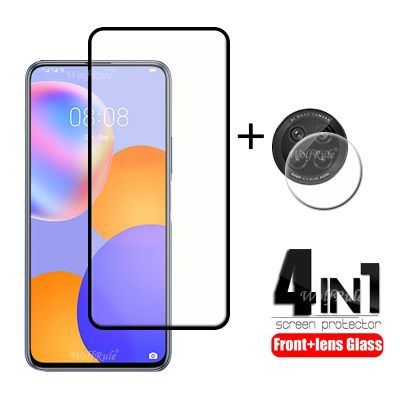 4-in-1 For Huawei Y9A Glass For Huawei 9A Tempered Glass Full Glue HD Camera Screen Protector For Huawei Y9A Honor 9A Lens Glass