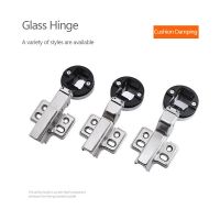 1Pcs Opening 26mm / 35mm Glass Door Hinge For Cabinet Door Display Wine Cabinet Door Damping Hinge Ordinary Hinge