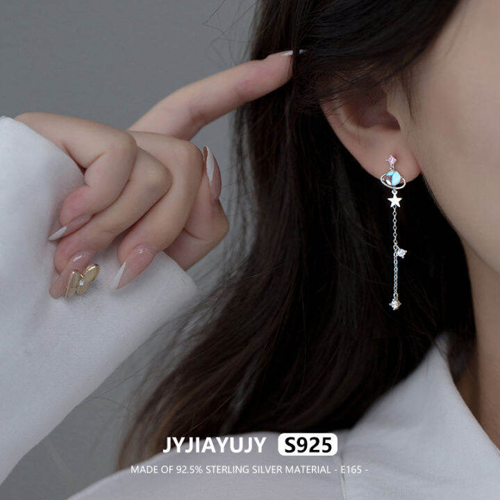 jyjiayujy-100-s925สเตอร์ลิงเงินแท้ทั้งหมดต่างหูรูปหยดน้ำในสต็อกการออกแบบดวงจันทร์ดาวคุณภาพสูงแฟชั่นแพ้ง่ายของขวัญใช้ประจำวัน-e165