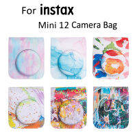 ฝาครอบป้องกันเพ้นท์สีแบบพกพาถุงเก็บกล้องได้ทันทีกล่องสีสดใสสำหรับ Fujifilm Instax Mini 12