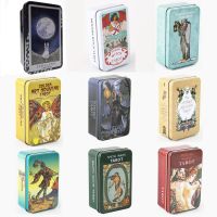 【YF】 high quality tarot cards in Metal Tin Box 10cmx6cm board games gold green-plated Edge 78 with paper manual