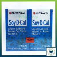 Nutrakal Soy-D-Cal 120 เม็ด (1 แถม 1) นูทราแคล ซอย ดี แคล แคลเซี่ยม ผสม โปรตีนถั่วเหลือง และ วิตามินดี