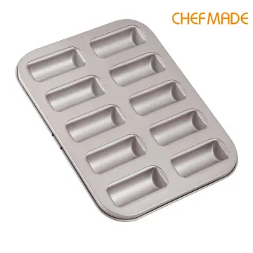 CHEFMADE Financier Cake Pan, Non-Stick 6-Cavity Rectangle Muffin Pan  Biscuits Cookies Bakeware - Yahoo Shopping