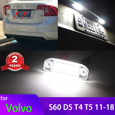 สำหรับวอลโว่ S60 II D5 R-Design T4 T5 2011 -2018 LED C An BUS 12โวลต์2ชิ้นรถใบอนุญาตหมายเลขทะเบียนไฟจำนวนกลับแสง