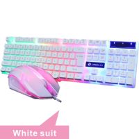 Mouse Keyboard Combo Computer Gamer Kit RGB Luminous Gaming Keypad USB Wired LED Backlight Waterproof PC Mouse And Keyboard Set