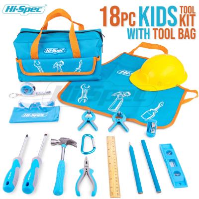 Hi-Spec My First Home DIY Tool Set Real Small-Sized Household Tool Set Hand Tools for Kids Children Boys Girls with Tool Bag