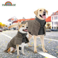 Twister.CK Dog Plaid Warm Jacket Coat Windproof Cold Resistant Neck Warm Pet Clothes Supplies For Small Medium Large Dogs