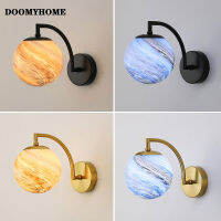 DOOMYHOME Nordic Colour แก้วปกโคมไฟโคมไฟติดผนังแสงข้างเตียงนอนฉากหลังเก้าอี้โซฟาทางเข้าบันไดไฟติดเพดาน E27