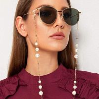 Simple Retro Pearls Sunglasses Chains Gold Eyeglasses String For Sunglasses Holder Necklace Eyewear Retainer Accessories