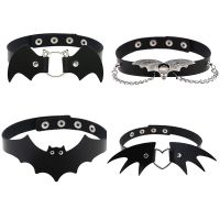 สร้อยคอฮาโลวีน Punk Bat สร้อยคอ Chocker PU Choker Punk Punk Goth Wing เครื่องประดับของขวัญ