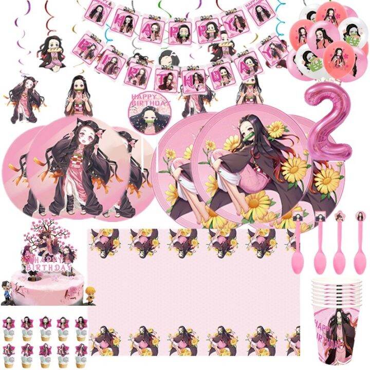 [A Fond Party] Demon Slayer Kamado Nezuko Theme Party Decoration ...