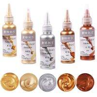 Metal Acrylic Paint Resin Pigment 60ml Gold Silver Copper Gypsum Doll Hook Line Paste Jewelry Making Handmade DIY Coloring